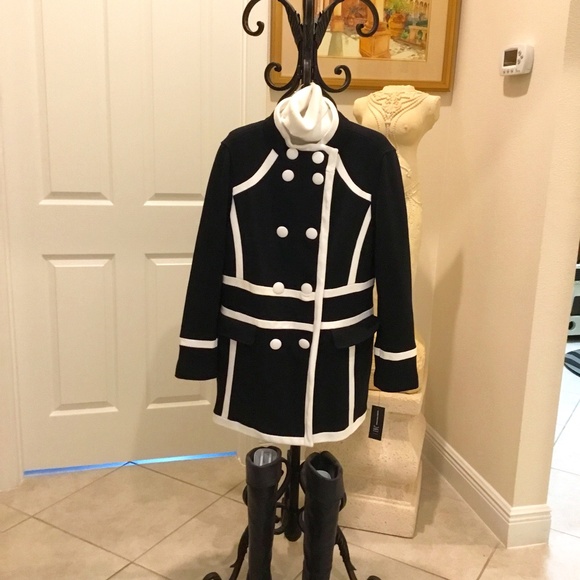 INC International,  Coat, XL, Nav/White - Picture 1 of 6